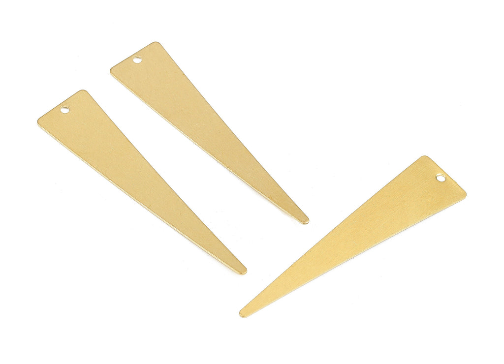 Personalized stamping blank - Brass Triangle Charms - Raw Brass Triangle Earrings and Pendant  - 47x11x0.52mm - PP2449 - DOMEDBAZAAR