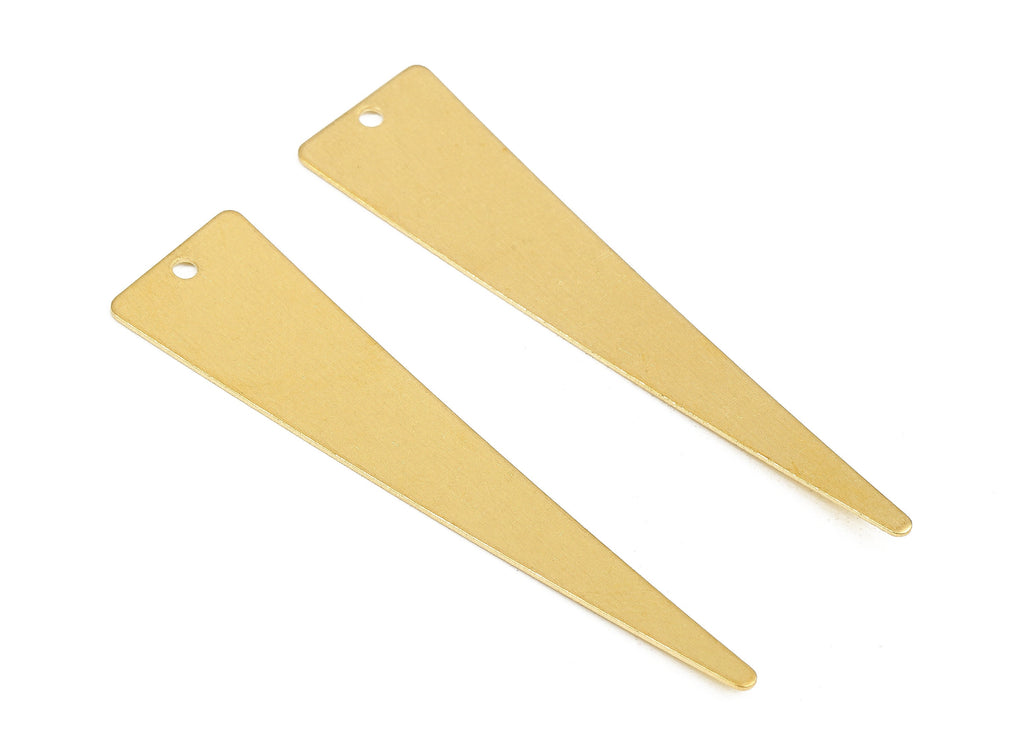Personalized stamping blank - Brass Triangle Charms - Raw Brass Triangle Earrings and Pendant  - 47x11x0.52mm - PP2449 - DOMEDBAZAAR