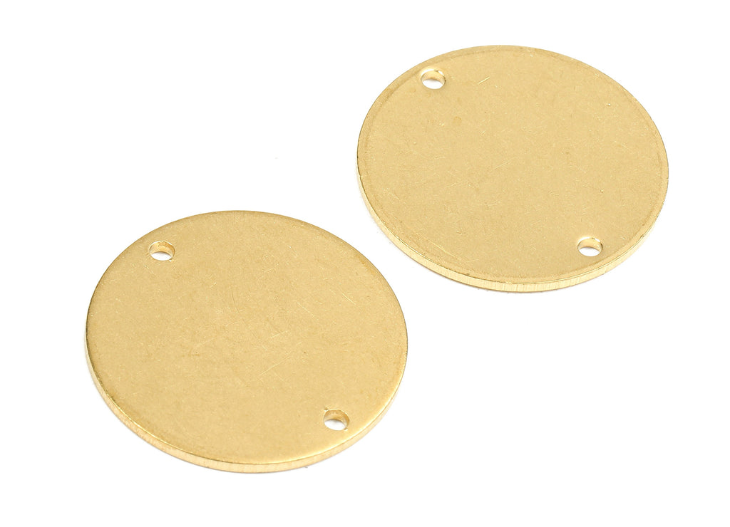 Personalized stamping blank - Brass Round Connectors - Raw Brass Coin Pendant and Necklace - Brass Connector Charms - 20x20x1.13mm - PP2401 - DOMEDBAZAAR