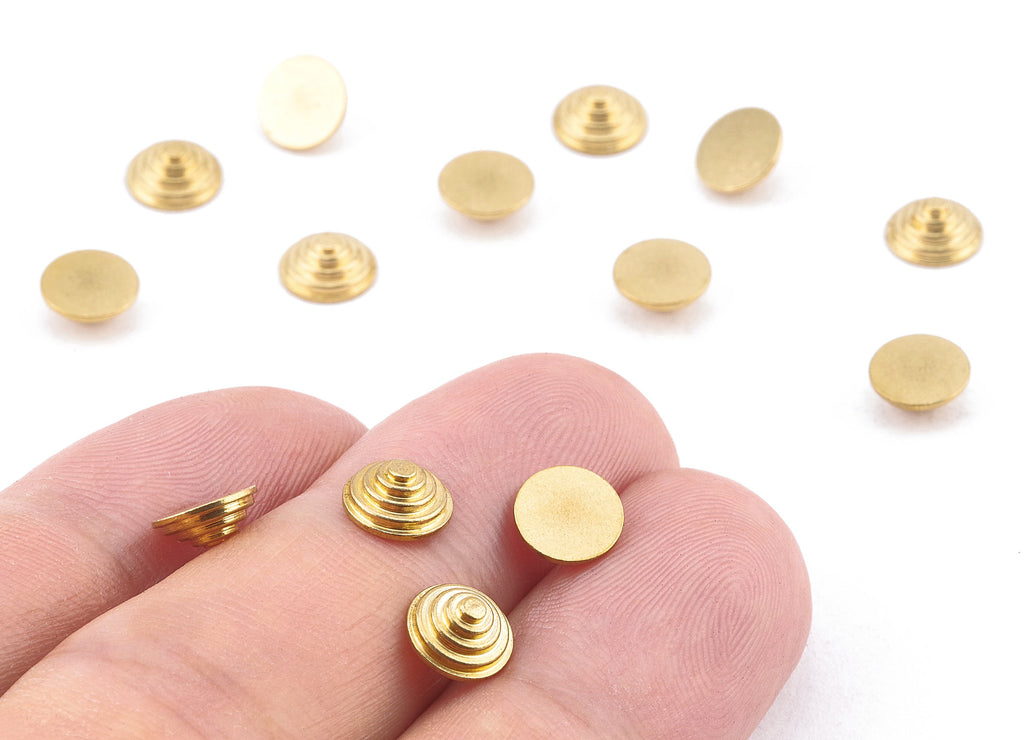 Brass Cone Blank - Raw Brass Cone Blank Earrings and Pendant - Earring Findings - Jewelry Supplies - 6.94x3.09x3.09mm - PP2212 - DOMEDBAZAAR
