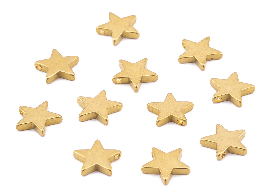 Brass Star Charms - Brass Stamping Tag - Brass Star Stamping Tag - Earring Findings - Jewelry Tag - 11.6x11.62x2.39mm - PP2226 - DOMEDBAZAAR