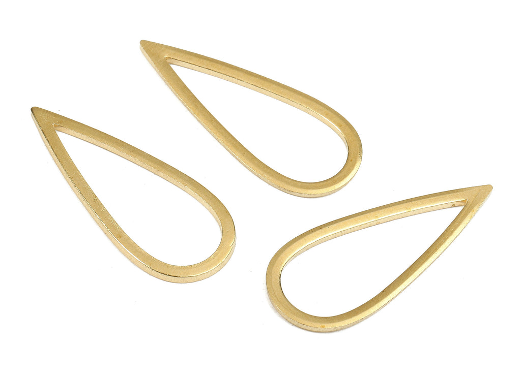 Brass Ring Charms - Raw Brass Ring Connector - Brass Connector Pendant - Earring Finding - Jewelry Supplies - 26.61x11.22x1.11mm - PP2705 - DOMEDBAZAAR