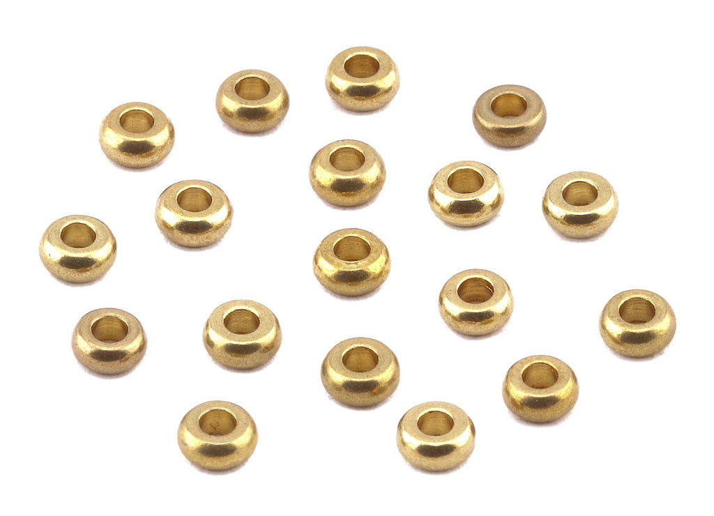 Brass Round Beads - Raw Brass Circle Beads - Earring Findings - Jewelry Supplies - 3.91x3.88x1.31mm - PP2258 - DOMEDBAZAAR