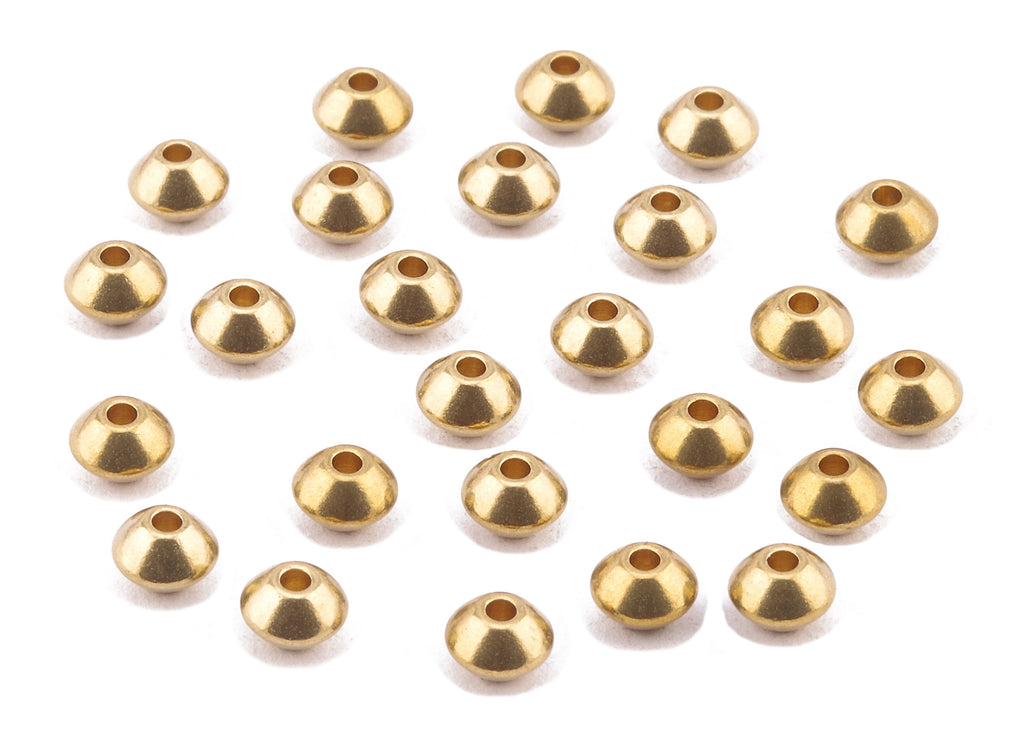 Brass Ball Spacer Beads - Raw Brass Ball Spacer Beads - Necklace Beads - Earring Findings - Jewelry Supplies - 4.48x3.09mm - PP2272 - DOMEDBAZAAR