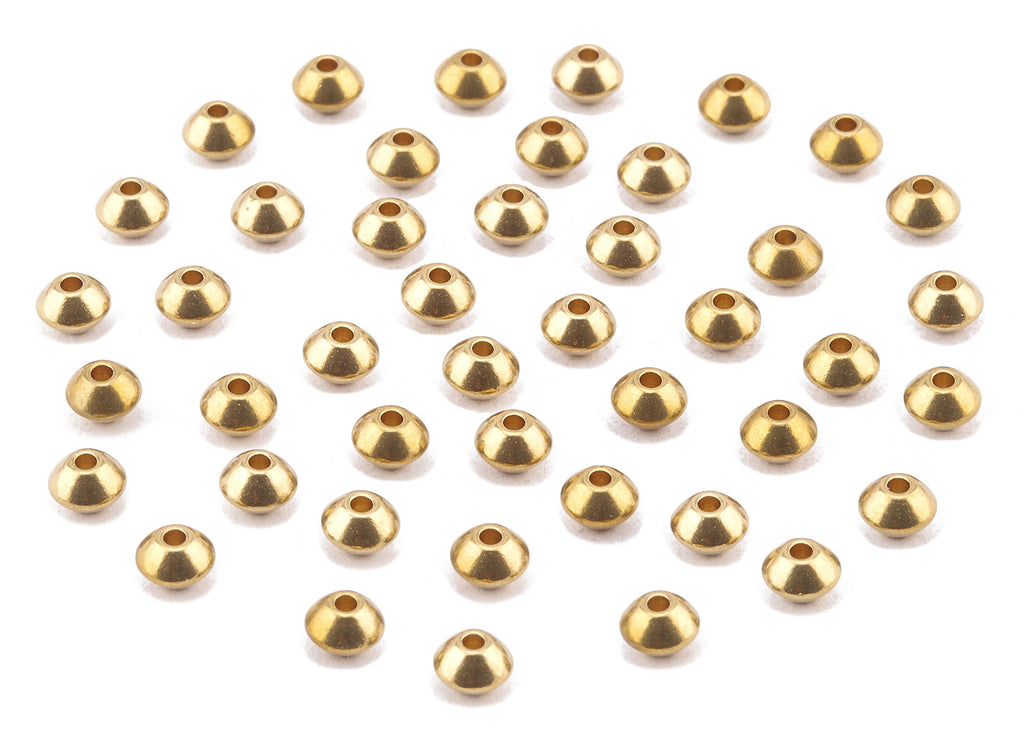 Brass Ball Spacer Beads - Raw Brass Ball Spacer Beads - Necklace Beads - Earring Findings - Jewelry Supplies - 4.48x3.09mm - PP2272 - DOMEDBAZAAR