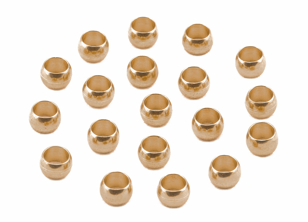 Brass Round Beads - Raw Brass Circle Beads - Earring Findings - Jewelry Supplies - 4.48x2.92x0.95mm - PP2247 - DOMEDBAZAAR