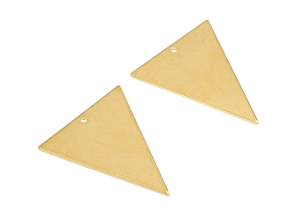 Personalized stamping blank - Brass Triangle Charms - Raw Brass Triangle Earrings and Pendant - Brass Triangle Necklace- 31x26x1mm - PP2598 - DOMEDBAZAAR