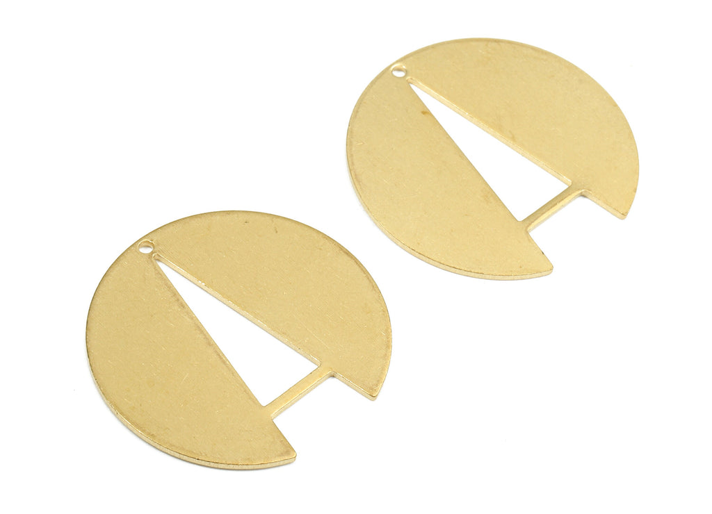 Personalized stamping blank - Brass Round Charms - Raw Brass A Earrings and Pendant - Brass Round Necklace - 24.99x24.61x0.88mm - PP2515 - DOMEDBAZAAR