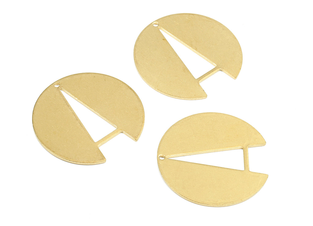 Personalized stamping blank - Brass Round Charms - Raw Brass A Earrings and Pendant - Brass Round Necklace - 24.99x24.61x0.88mm - PP2515 - DOMEDBAZAAR