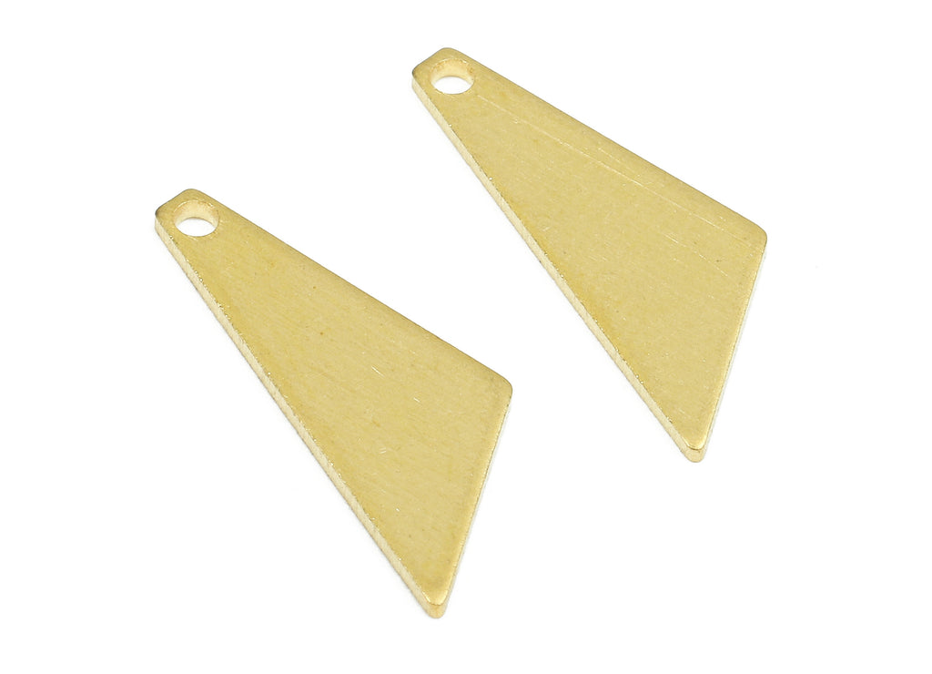 Personalized stamping blank - Brass Triangle Charms - Raw Brass Triangle Earrings and Pendant - Brass Triangle Necklace- 19x7x0.7mm - PP2550 - DOMEDBAZAAR