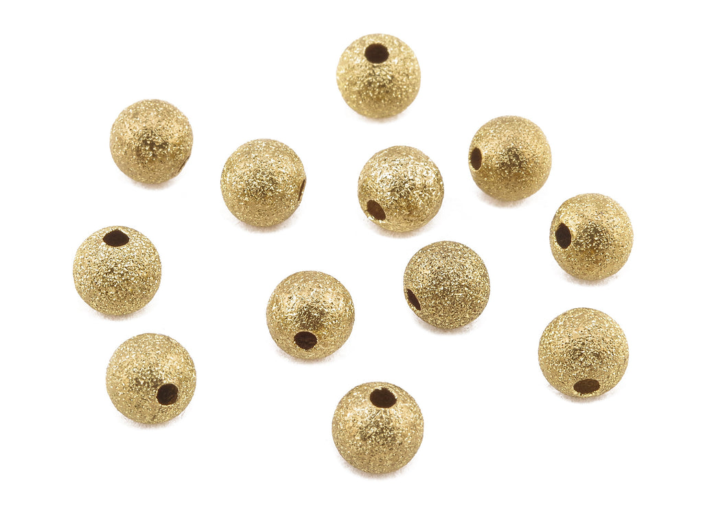 Brass Spacer Ball Beads - Raw Brass Spacer Ball Beads - Necklace Beads - Earring Findings - Jewelry Supplies - 6.16x5.71mm - PP2329 - DOMEDBAZAAR