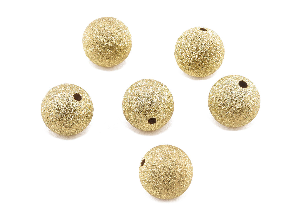 Brass Spacer Ball Beads - Raw Brass Spacer Ball Beads - Necklace Beads - Earring Findings - Jewelry Supplies - 12.17x11.9mm - PP2332 - DOMEDBAZAAR