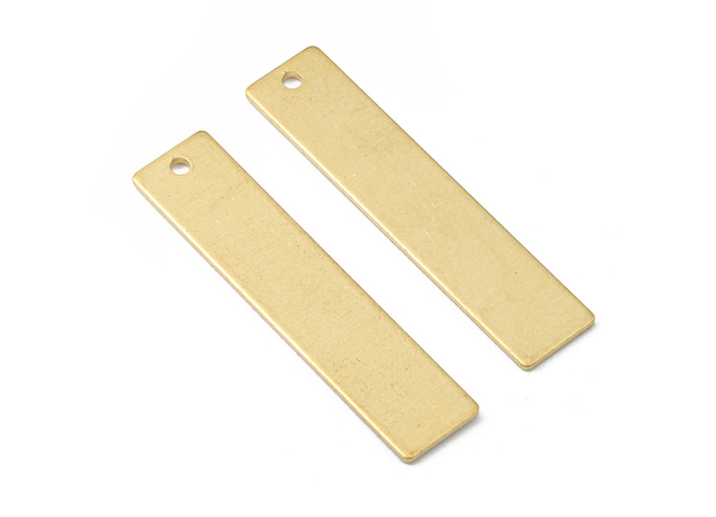 Personalized stamping blank - Brass Rectangle Charms - Raw Brass Rectangle Earrings and Pendant  - 32.74x7.23x0.78mm - PP2542 - DOMEDBAZAAR