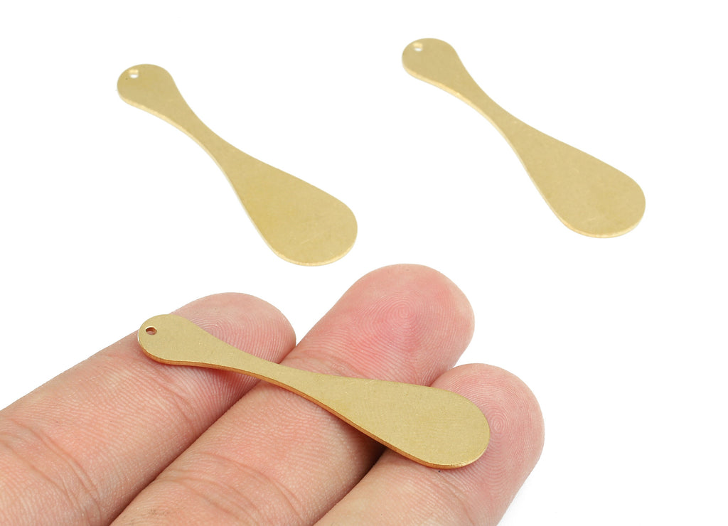 Personalized stamping blank - Brass Teardrop Charms - Raw Brass Teardrop Earrings and Pendant- 44.17x15.58x1.1mm - PP2662 - DOMEDBAZAAR