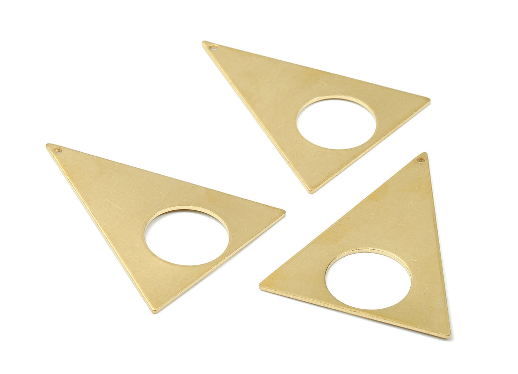 Personalized stamping blank - Brass Triangle Charms - Raw Brass Triangle Earrings and Pendant - Jewelry Supplies - 43.5x34.7x1.24mm - PP2807 - DOMEDBAZAAR