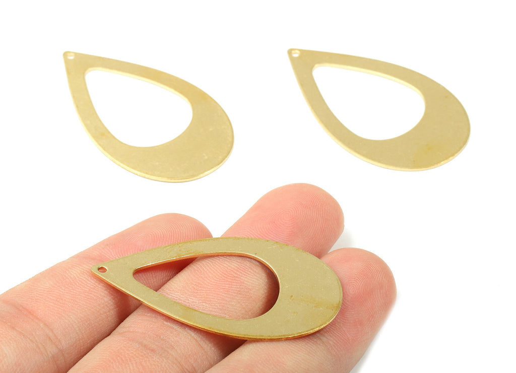 Personalized stamping blank - Brass Drop Charms - Raw Brass Drop Earrings and Pendant - Earring Findings  - 43x25x0.9mm - PP2802 - DOMEDBAZAAR
