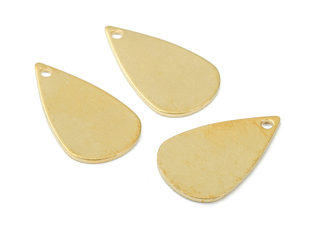 Personalized stamping blank - Personalized stamping blank - Brass Drop Charms - Raw Brass Drop Earrings and Pendant - 18x10.9x0.9mm - PP2804 - DOMEDBAZAAR