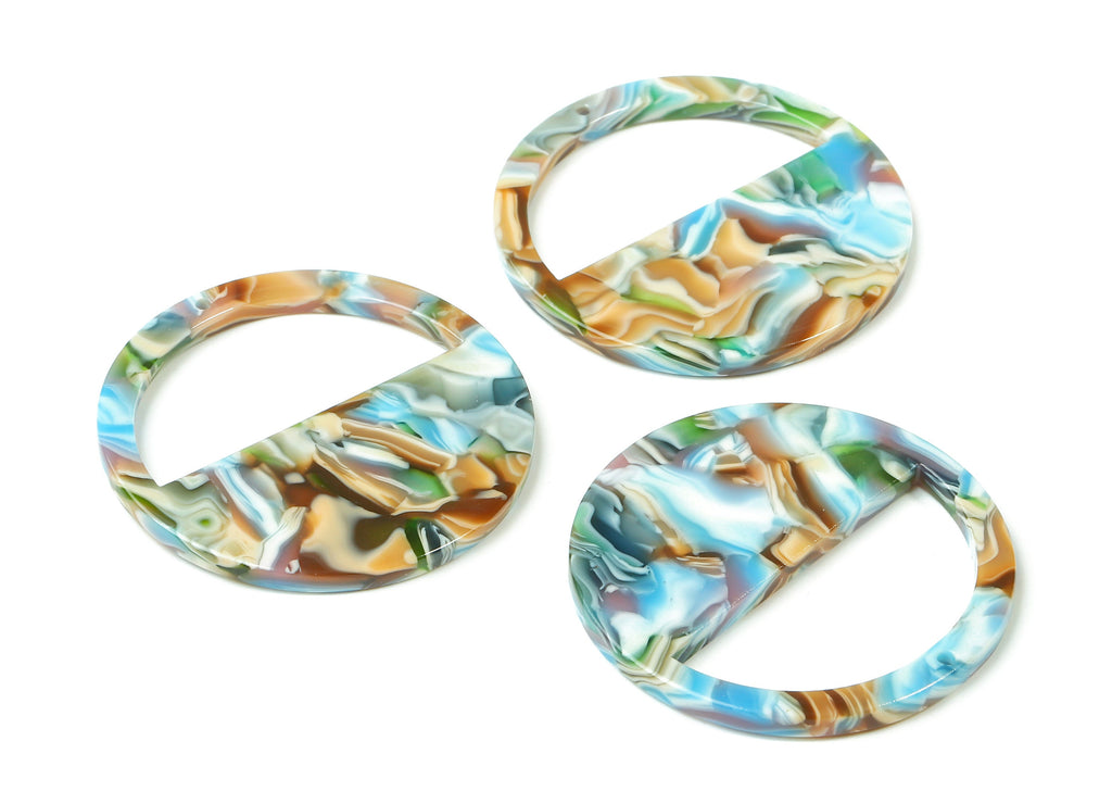 Acetate Round Charms - Round Earring and Pendant - Earring Findings - Jewelry Supplies - Color Code: A240 - 34.42x34.42x2.61mm - AC1498-A240 - DOMEDBAZAAR