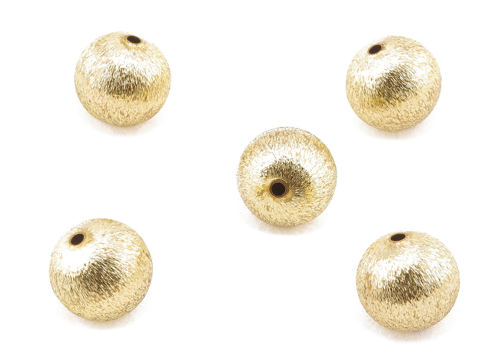 Brass Spacer Ball Beads - Raw Brass Spacer Ball Beads - Necklace Beads - Earring Findings - Jewelry Supplies - 14.18x13.6mm - PP2338 - DOMEDBAZAAR