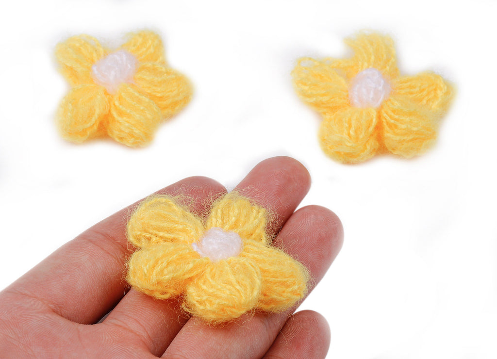 Crochet Flower Earrings - Knit Weaving Flower Earrings - Crochet Flower Pendant - Handmade Flower Earrings - 40.29x40.29x3.99mm - TS1081C - DOMEDBAZAAR