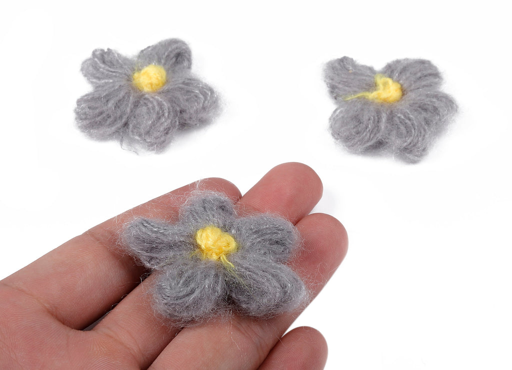Crochet Flower Earrings - Knit Weaving Flower Earrings - Crochet Flower Pendant - Handmade Flower Earrings - 40.29x40.29x3.99mm - TS1081D - DOMEDBAZAAR