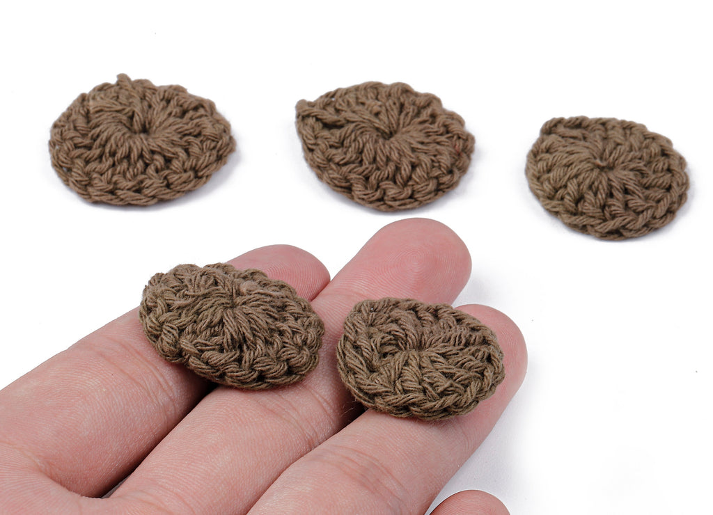 Crochet Round Earrings - Crochet Earrings and Pendant - Handmade Round Earrings - 26.04x26.04x4.17mm - TS1079C - DOMEDBAZAAR