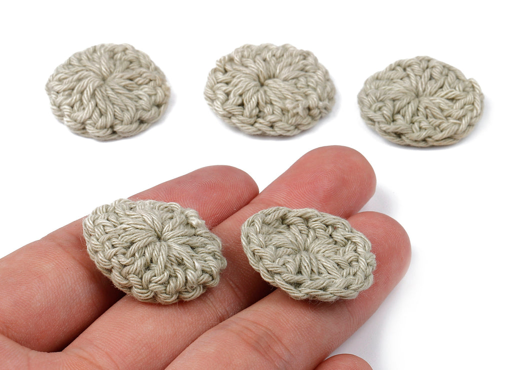 Crochet Round Earrings - Crochet Earrings and Pendant - Handmade Round Earrings - 26.04x26.04x4.17mm - TS1079A - DOMEDBAZAAR