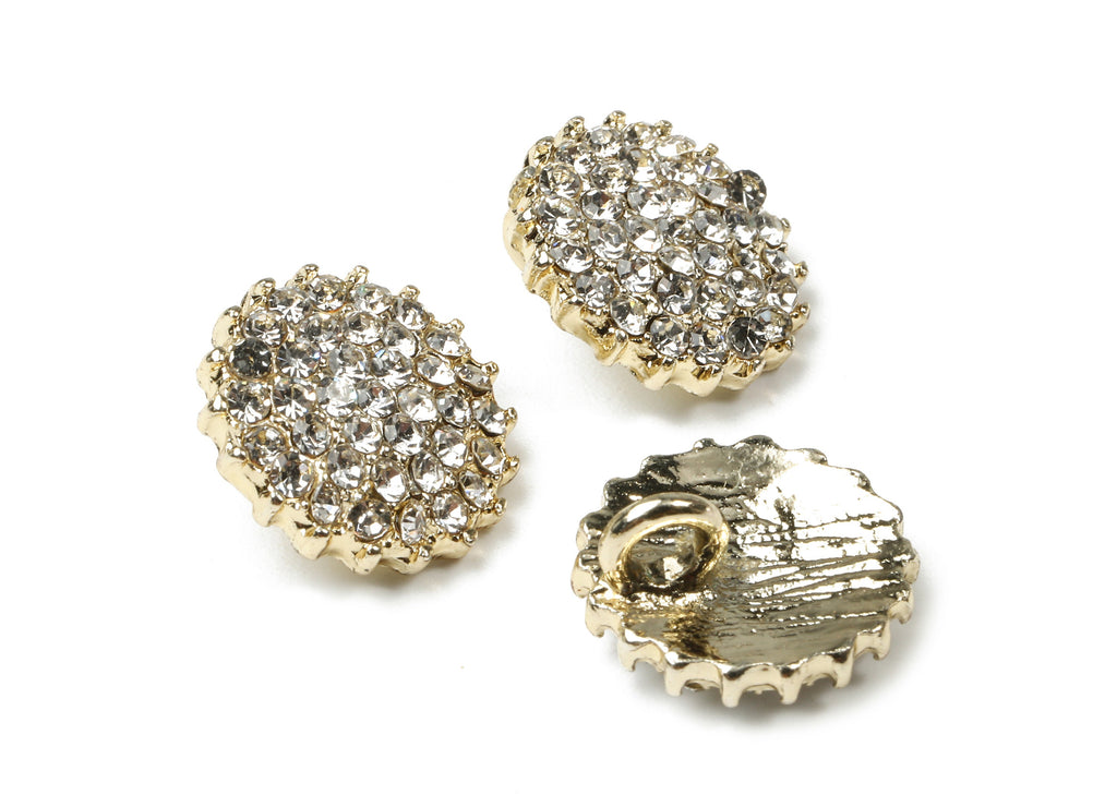 Alloy Round Charms - Zinc Alloy Round Earrings - Alloy Glass Beads Pendant - Gold Tone Plated - 12.03x12.03x2.5mm - ZZ1561 - DOMEDBAZAAR