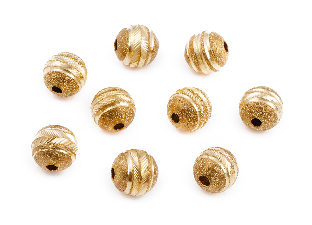 Brass Spacer Ball Beads - Raw Brass Spacer Ball Beads - Necklace Beads - Earring Findings - Jewelry Supplies - 8.13x7.9mm - PP2311 - DOMEDBAZAAR