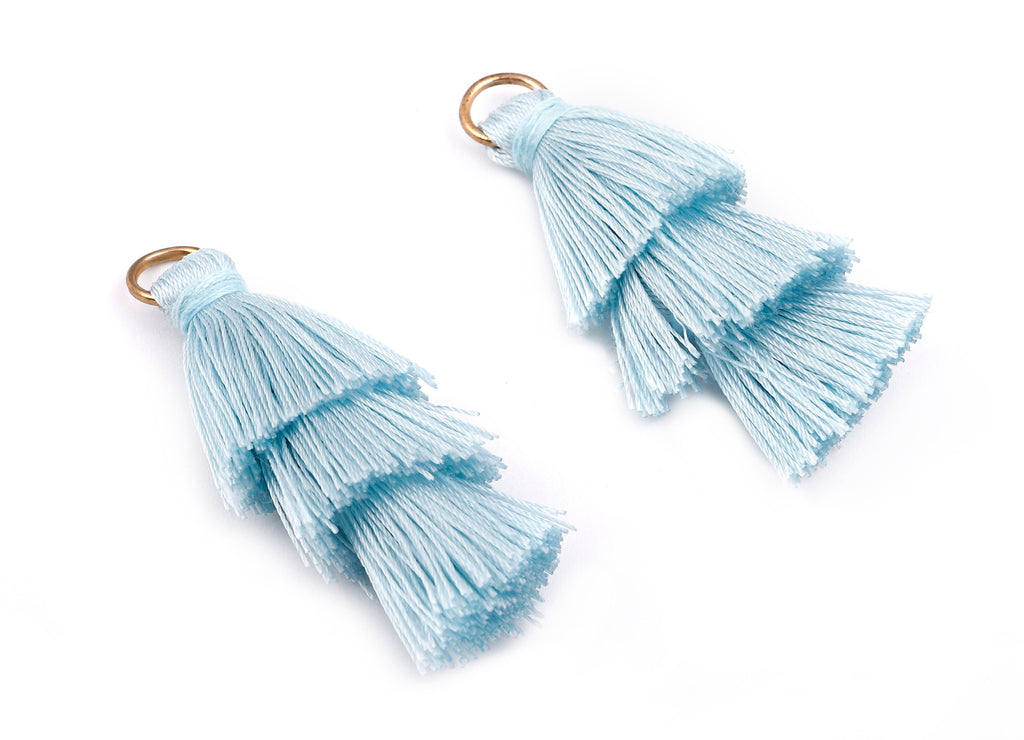 3 Layers Tassel Charms - Tiered Tassel Earrings - Tassels with Iron Jump Ring - Tassels for Earrings and Key Chain - 72.27x13.7mm - TS1063 - DOMEDBAZAAR