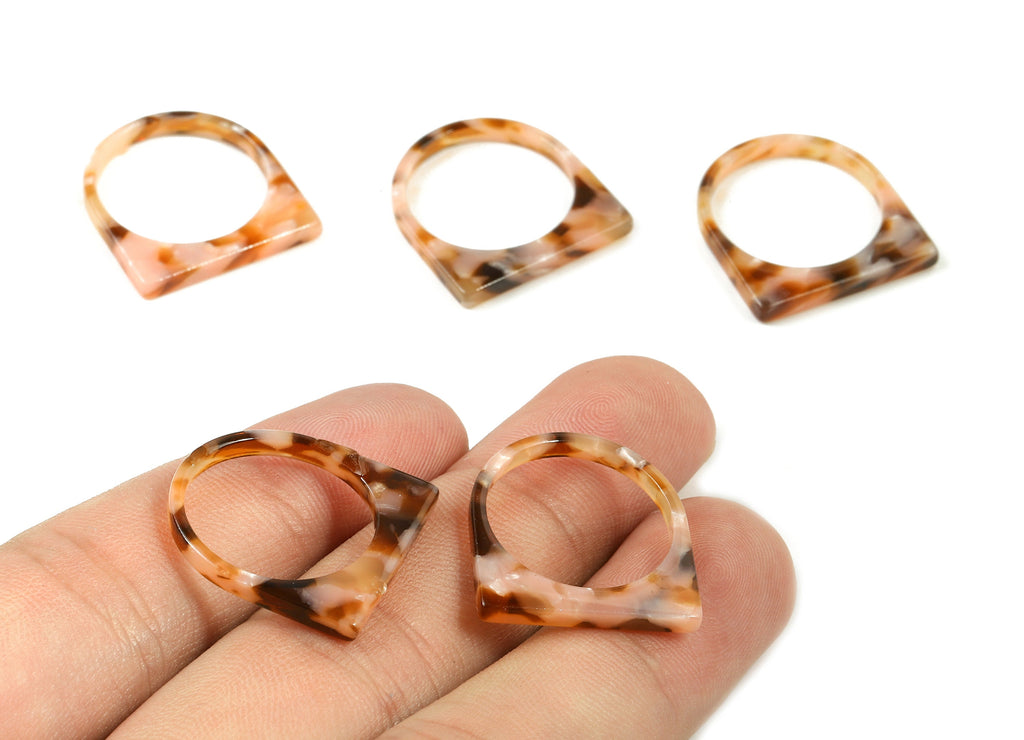 Acetate Round Charms - Acetate Ring - Acetate Round Pendant - Acetate D Earrings - Color Code: A405 - 21.09x19.81x2.73mm - AC1752-A405 - DOMEDBAZAAR