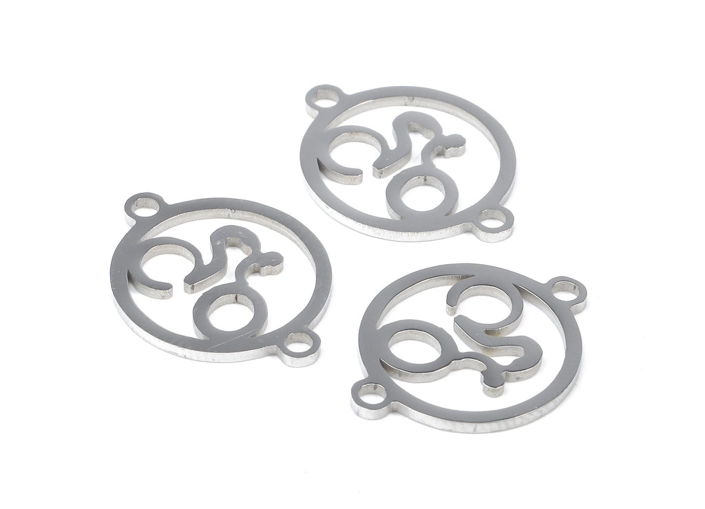 Stainless Steel Bicycler Connector - Bicycler Earrings Charms and Pendant - Bracelet Pendant - 19.8x15.41x0.94mm - SS1120 - DOMEDBAZAAR