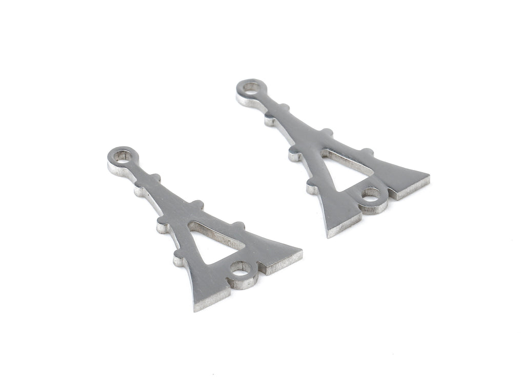 Stainless Steel Eiffel Tower Connector - Eiffel Tower Earrings Charms and Pendant - Bracelet Pendant - 17.37x9.99x0.95mm - SS1114 - DOMEDBAZAAR