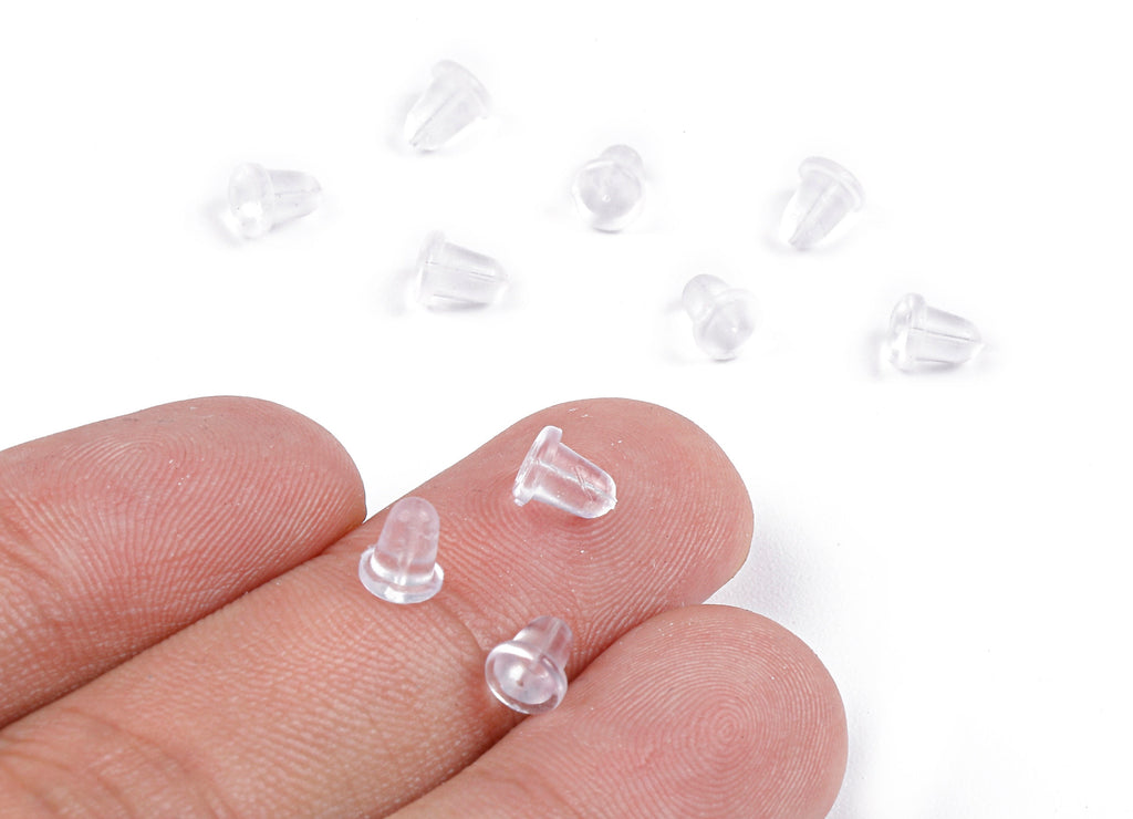 Rubber Earring Stopper Nuts - Rubber Earring Findings - Earring Back - 5.32x4.46mm - ES1006 - DOMEDBAZAAR