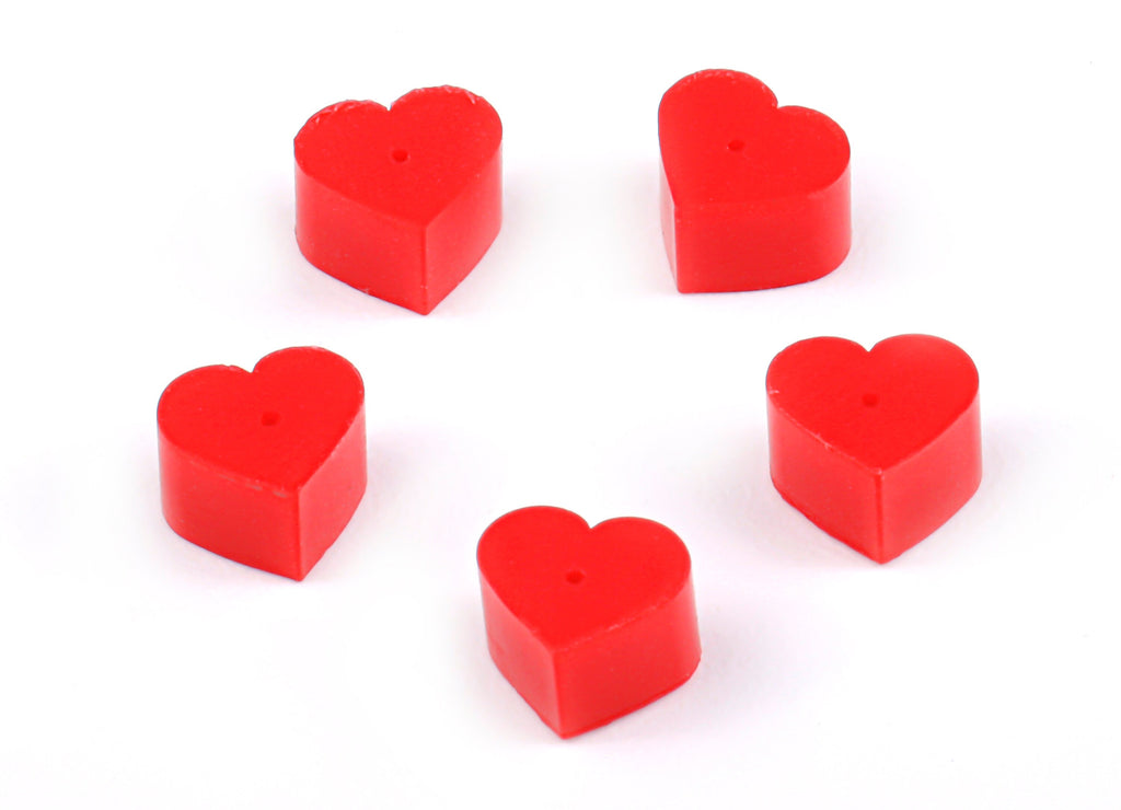 Heart Rubber Earring Stopper Charms - Heart Rubber Earring Findings - Heart Earring Back - 5.85x5.34x3.67mm - ES1008 - DOMEDBAZAAR