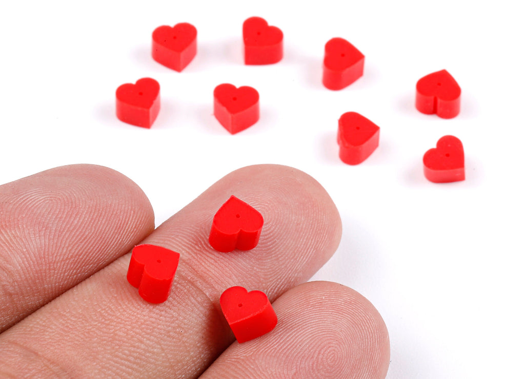 Heart Rubber Earring Stopper Charms - Heart Rubber Earring Findings - Heart Earring Back - 5.85x5.34x3.67mm - ES1008 - DOMEDBAZAAR