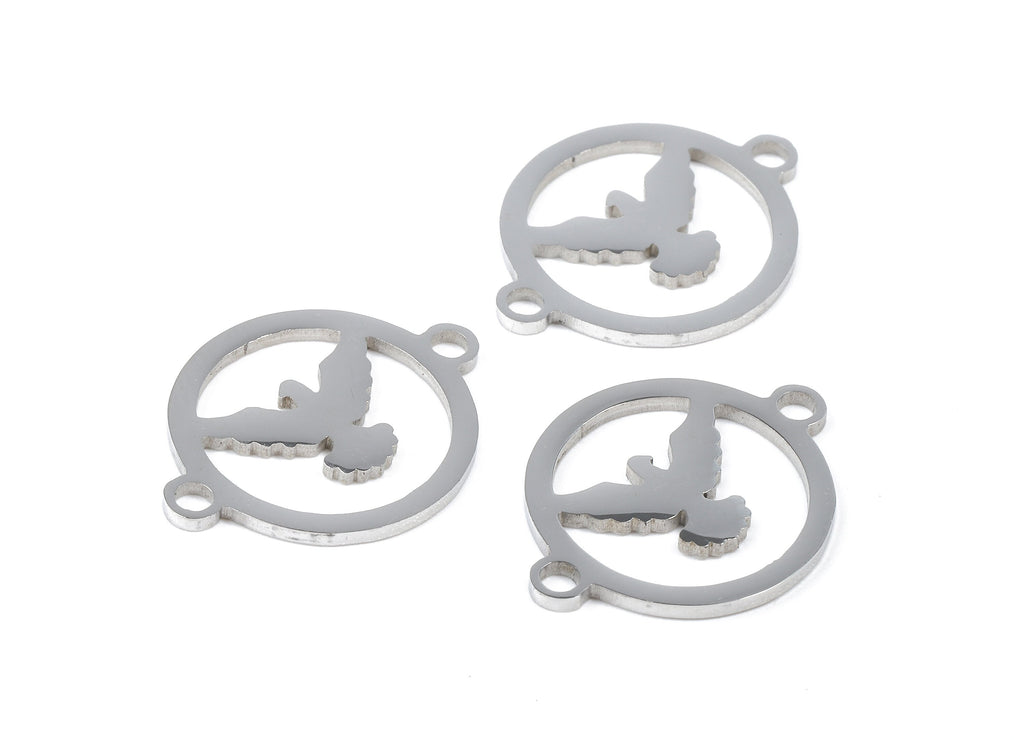 Stainless Steel Eagle Connector - Eagle Earrings Charms and Pendant - Bracelet Pendant - 19.8x15.4x0.95mm - SS1119 - DOMEDBAZAAR
