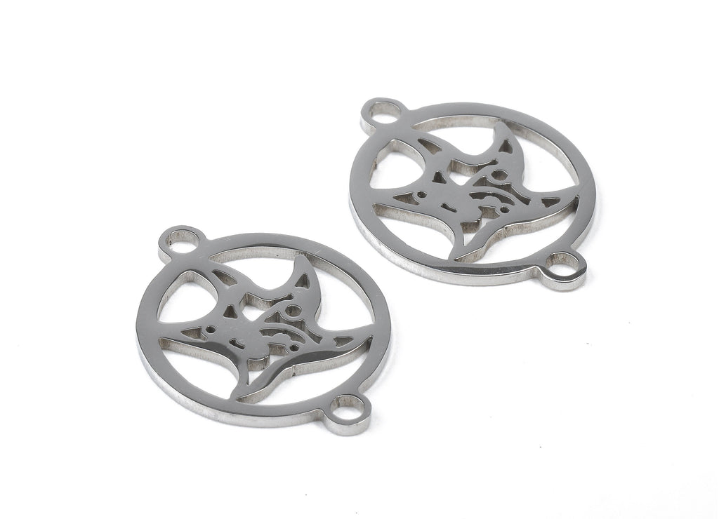 Stainless Steel Starfish Connector - Starfish Earrings Charms and Pendant - Bracelet Pendant - 19.9x15.4x0.92mm - SS1151 - DOMEDBAZAAR