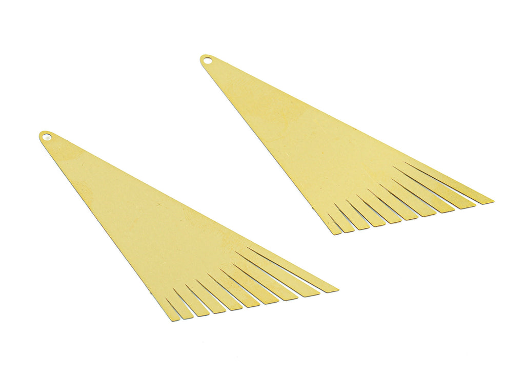 Personalized stamping blank - Brass Triangle Charms - Raw Brass Triangle Earrings and Pendant   - 64.18x31.05x0.3mm - JJB5740 - DOMEDBAZAAR