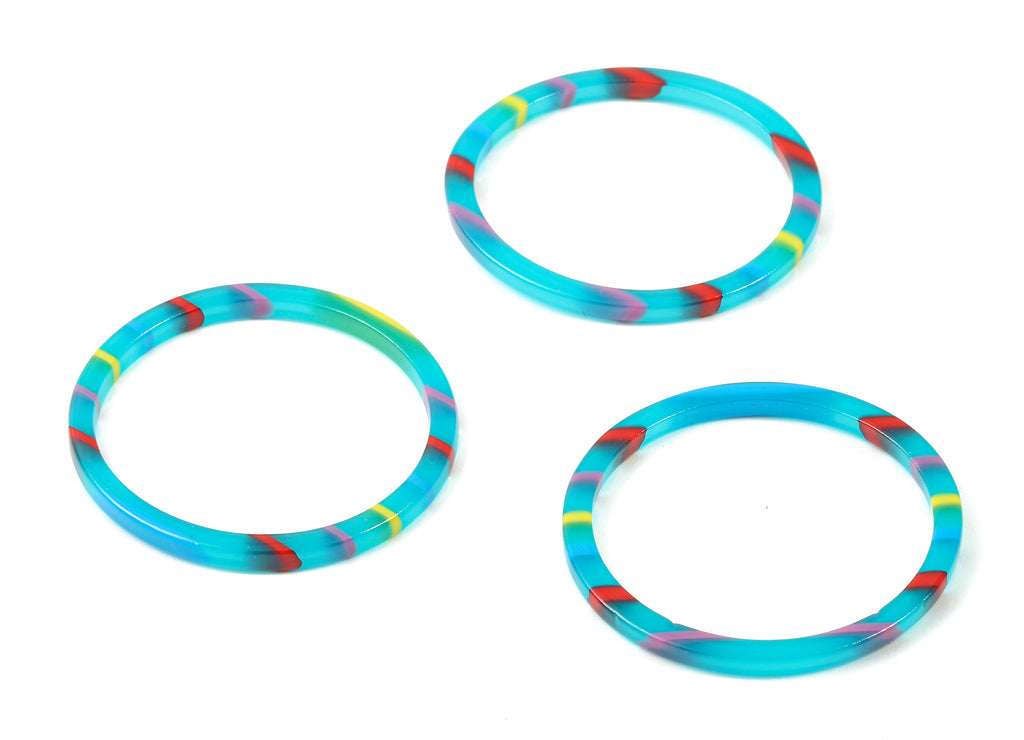 Acetate Circle Charms - Hoop Earring and Pendant - Earring Findings - Jewelry Supplies - Color Code: A139- 35x35x2.76mm - AC1193-A139 - DOMEDBAZAAR