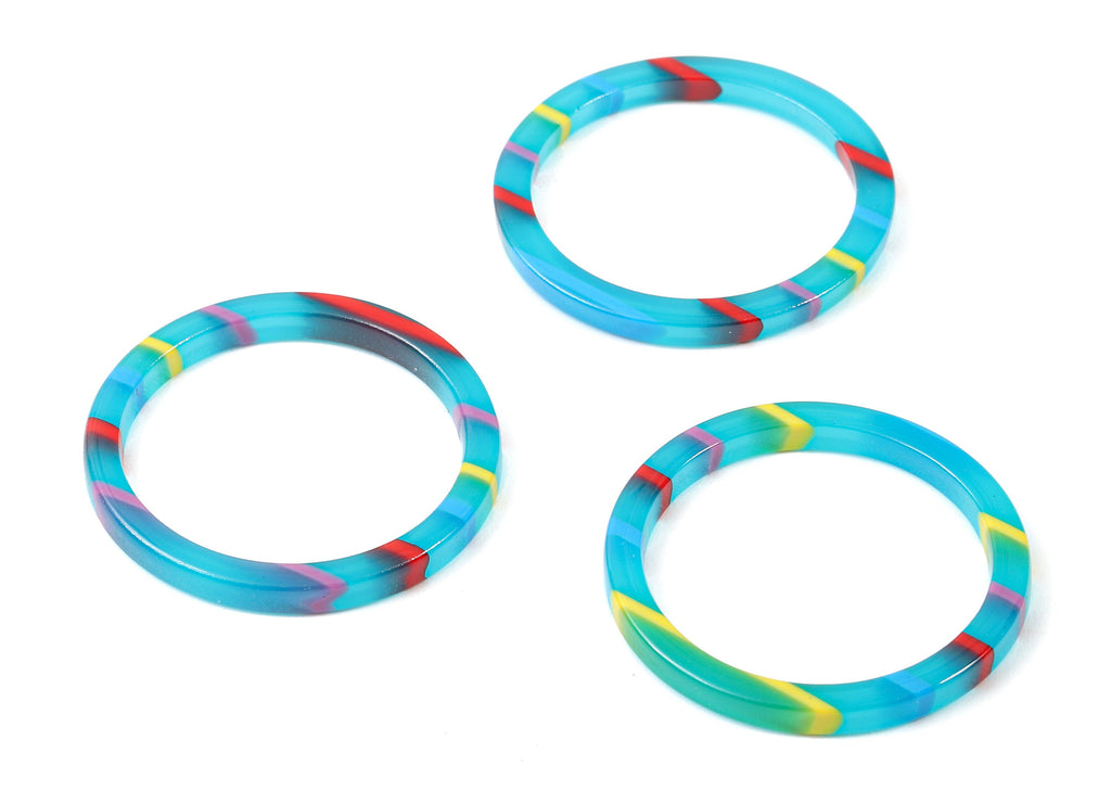 Acetate Circle Charms - Hoop Earring and Pendant -Earring Findings - Jewelry Supplies - Color Code: A139- 29.2x29.2x2.75mm - AC1194-A139 - DOMEDBAZAAR