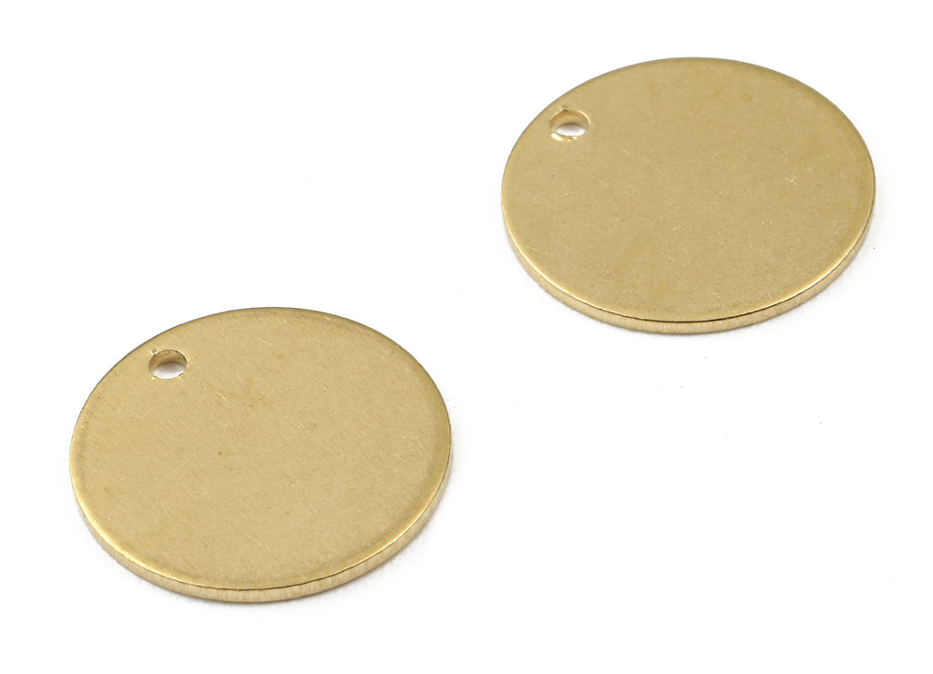 Personalized stamping blank - Brass Mini Round Charms - Raw Brass Mini Round Earrings and Pendant -  15x15x0.83mm - PP2961 - DOMEDBAZAAR