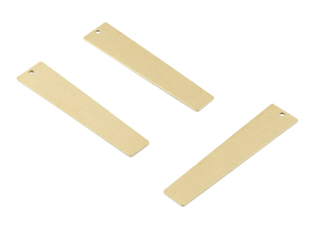 Personalized stamping blank - Brass Strip Charms - Raw Brass Strip Earrings and Pendant - Brass Strip Necklace - 48.28x10.5x0.6mm - PP2963 - DOMEDBAZAAR