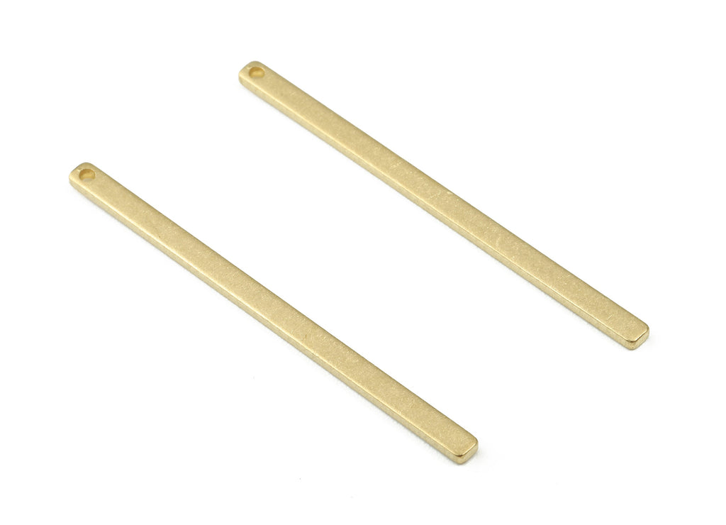 Brass Stick Charms - Raw Brass Stick Earrings and Pendant - Brass Strip Necklace - Earring Finding - 46.65x2.62x1.2mm - PP2965 - DOMEDBAZAAR