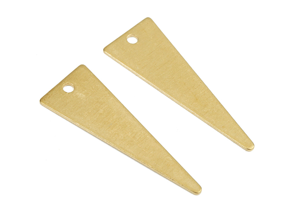 Personalized stamping blank - Brass Triangle Charms - Raw Brass Triangle Earrings and Pendant - 25.38x8.85x0.52mm - PP2413 - DOMEDBAZAAR