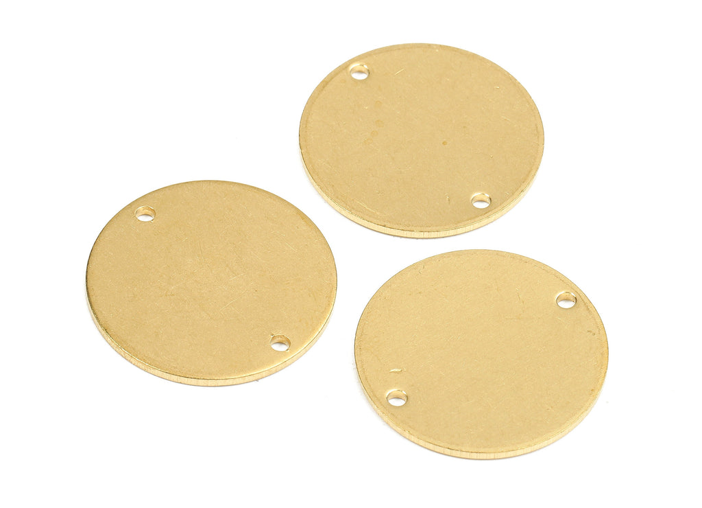 Personalized stamping blank - Brass Round Connectors - Raw Brass Coin Pendant and Necklace - Brass Connector Charms - 20x20x1.13mm - PP2401 - DOMEDBAZAAR