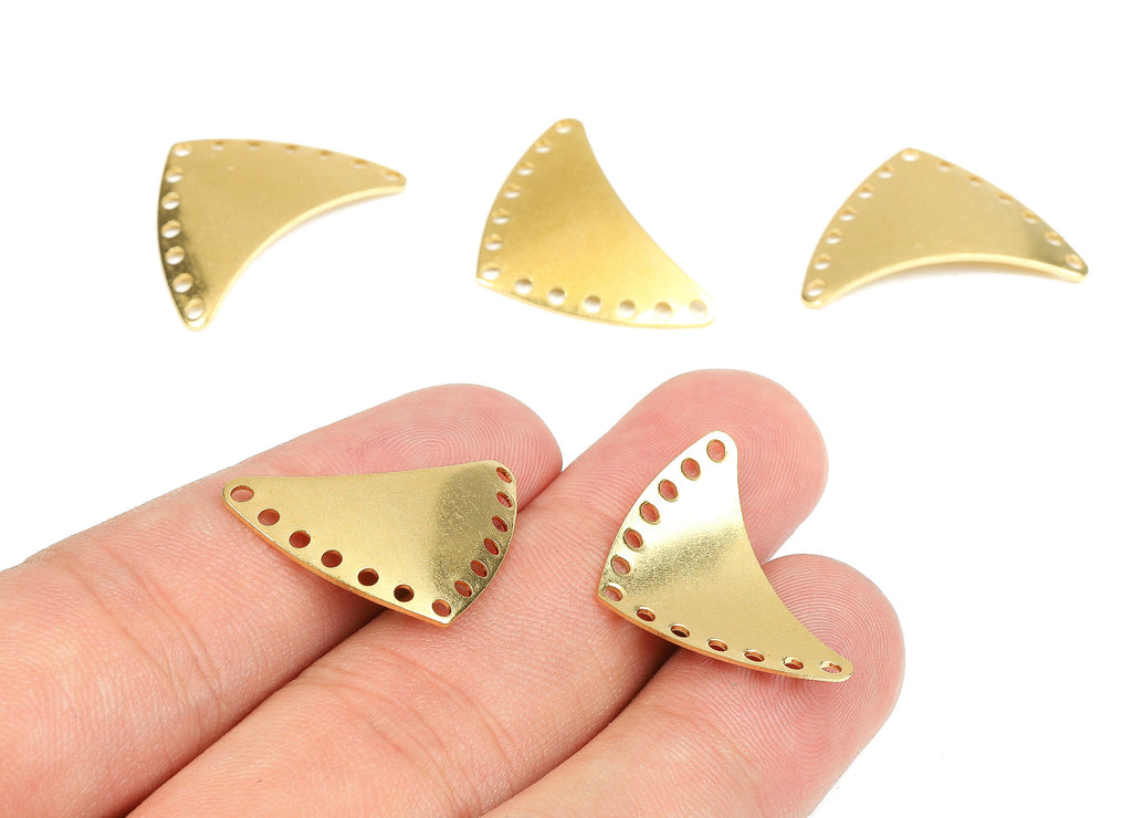 Personalized stamping blank - Brass Arrow Connectors - Raw Brass Arrow Connector Pendant - Porous Connectors  - 25.35x16.48x0.91mm - PP2435 - DOMEDBAZAAR