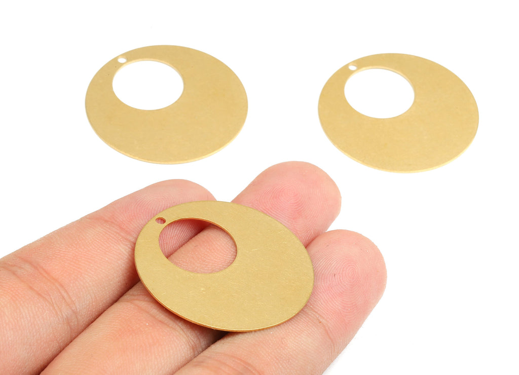 Personalized stamping blank - Brass Round Charms - Raw Brass Circle Earrings and Pendant - Brass Round Necklace - 32x32x0.62mm - PP2395 - DOMEDBAZAAR
