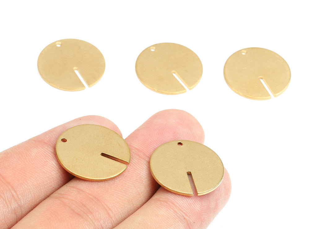 Personalized stamping blank - Brass Round Charms - Raw Brass Coin Earrings and Pendant - Brass Round Necklace - 20.12x20.12x1.11mm - PP2625 - DOMEDBAZAAR