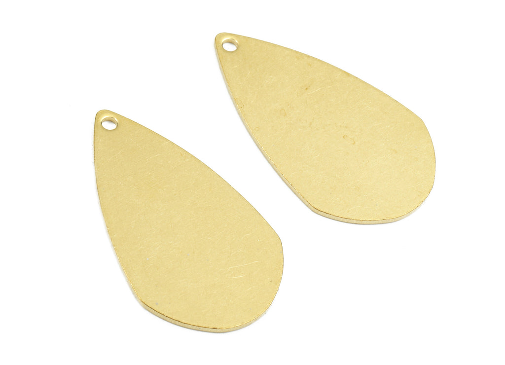 Personalized stamping blank - Brass Drop Charms - Raw Brass Drop Earrings and Pendant - Brass Drop Findings - 26.86x15.85x0.78mm - PP2478 - DOMEDBAZAAR